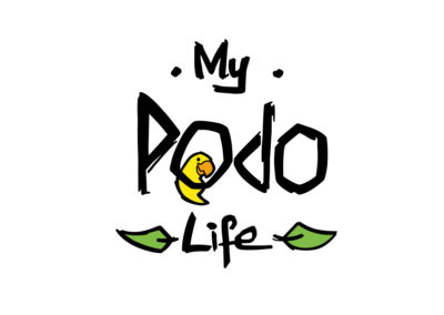 Mascot and branding for the app ‘My Podo Life’